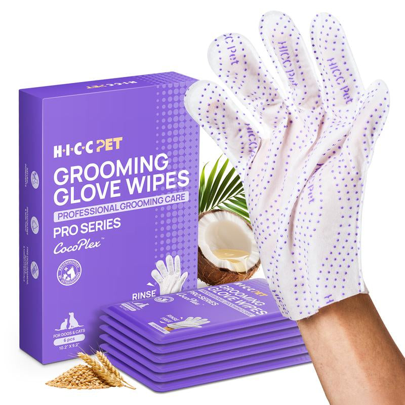 HICC PET Glove Wipes，Freshening Grooming Dog&Cat Disposable 20Pcs Pet Hair Removal Tool Satisfied Skin Care Outdoor No-Clean Hypoallergenic Facial Disposable No-Rinse Grooming Formulated for Petwipes Deodorizing Sticky Hair#Petlife
