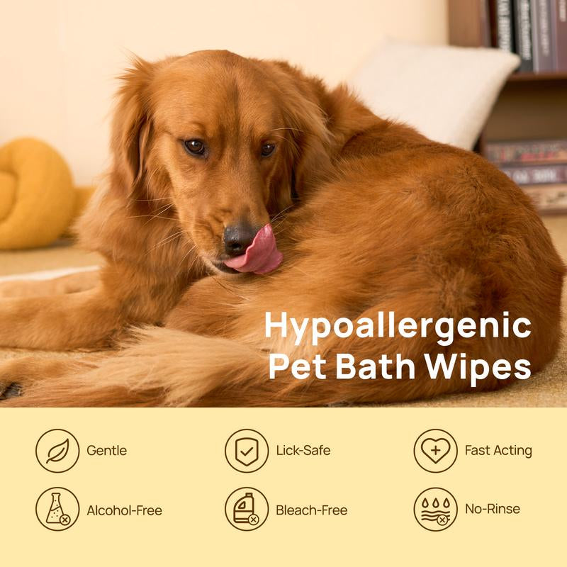 HICC PET Glove Wipes，Freshening Grooming Dog&Cat Disposable 20Pcs Pet Hair Removal Tool Satisfied Skin Care Outdoor No-Clean Hypoallergenic Facial Disposable No-Rinse Grooming Formulated for Petwipes Deodorizing Sticky Hair#Petlife